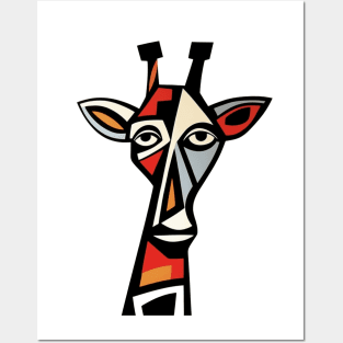 Picasso-Inspired Giraffe: Artistic Abstraction Posters and Art